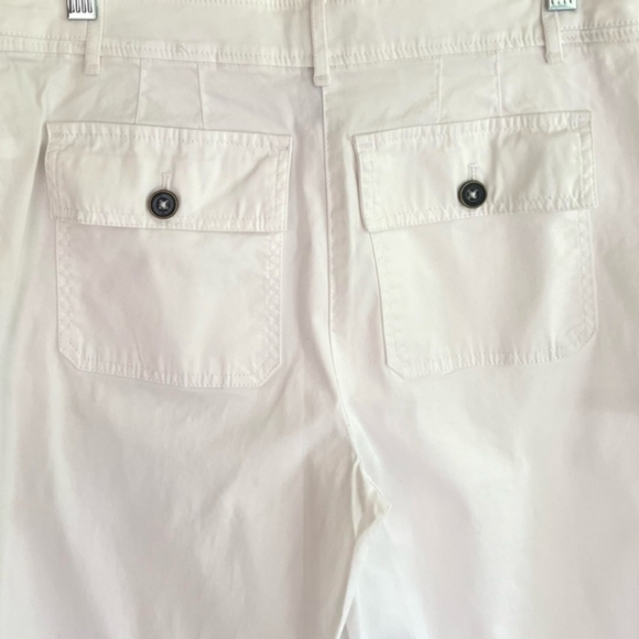 White House Black Market White Wide Leg Cropped Pants sz 12 - Picture 8 of 16